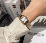 Cartier France Tank  25*20/30*25MM Rose Gold Bracelet Women Watch